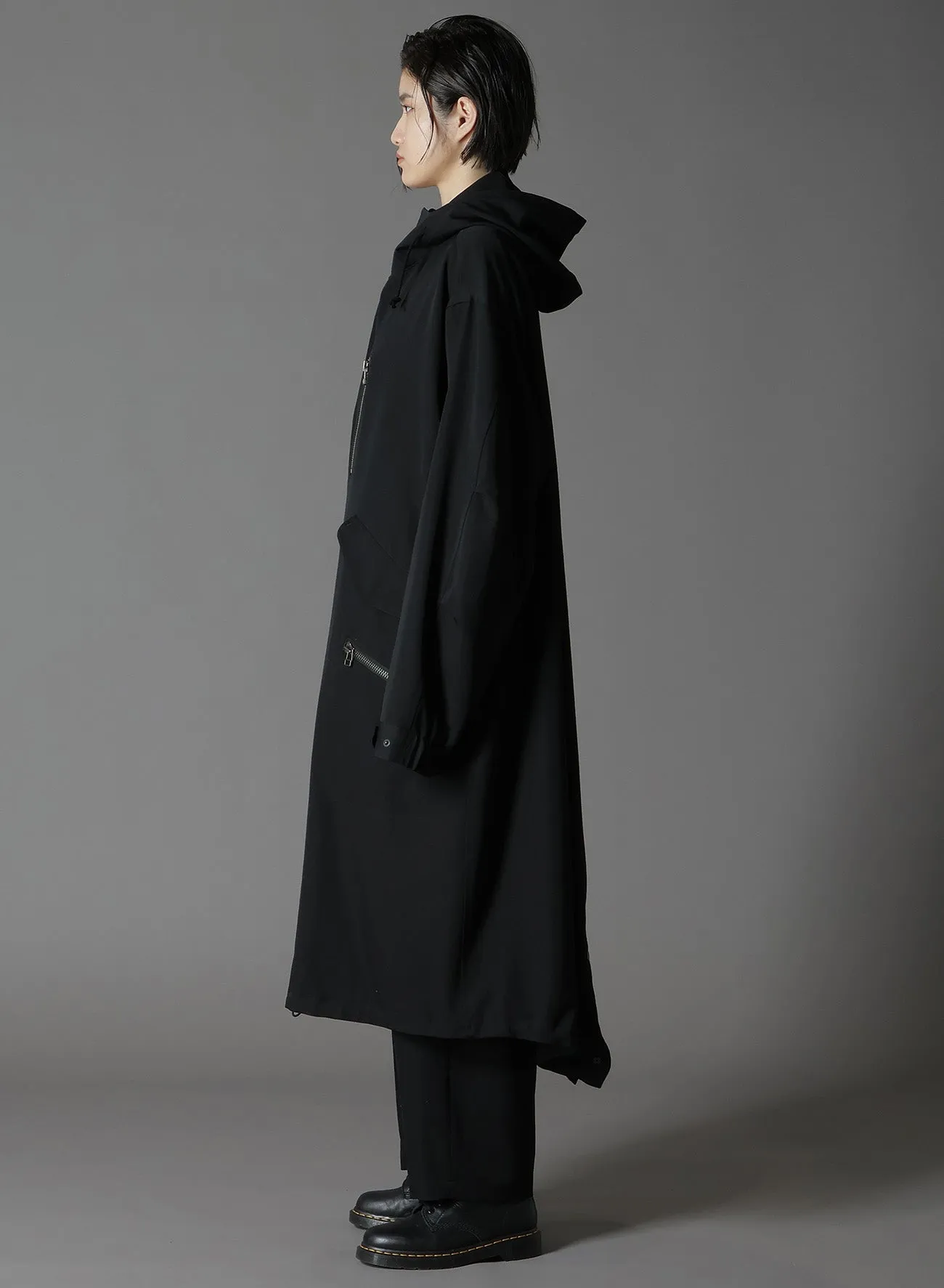 WOOL GABARDINE ZIPPER POCKET MOD COAT sold by Yohji Yamamoto product image thumbnail 3