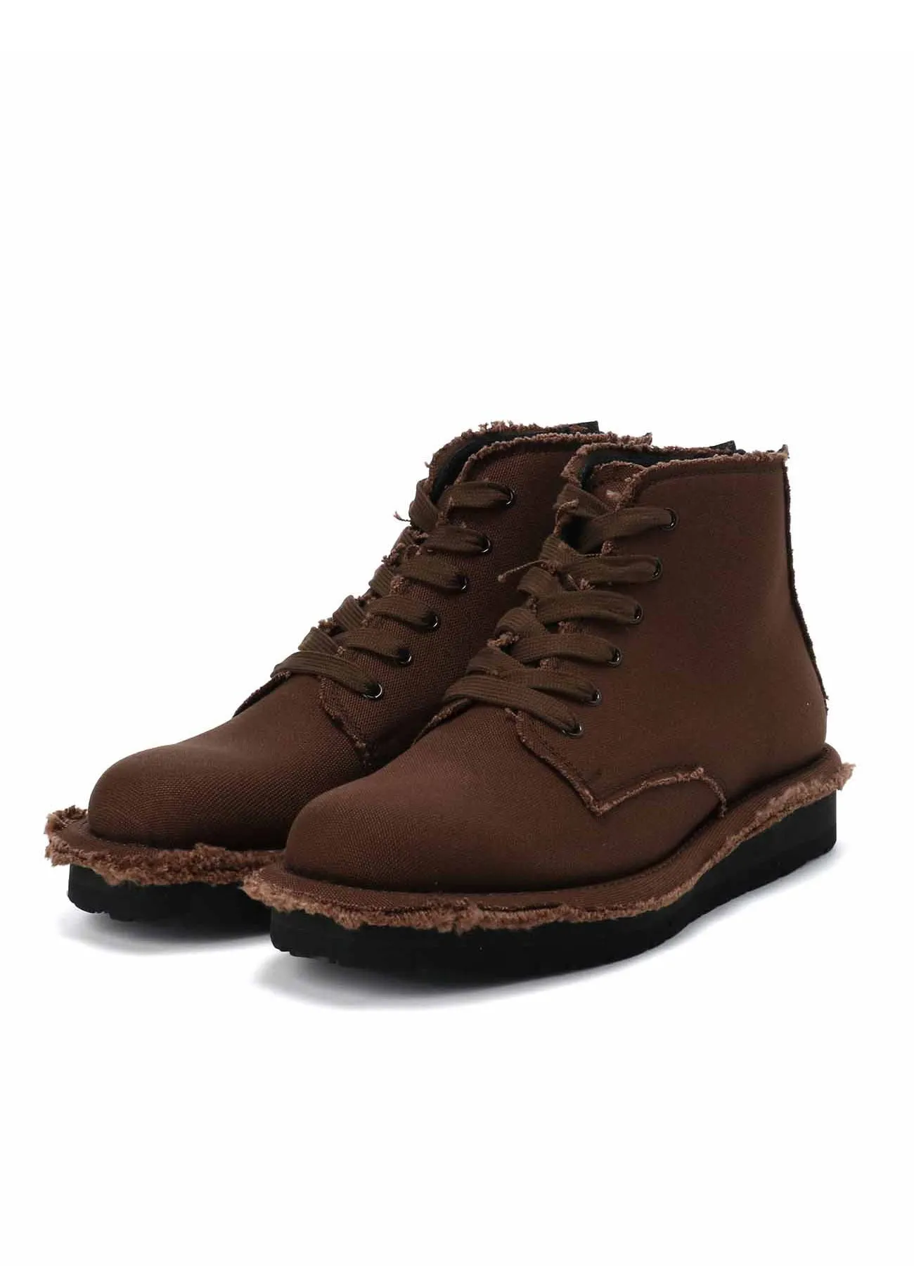 NO. 8 CANVAS LACE UP FASTENER BOOTS sold by Yohji Yamamoto