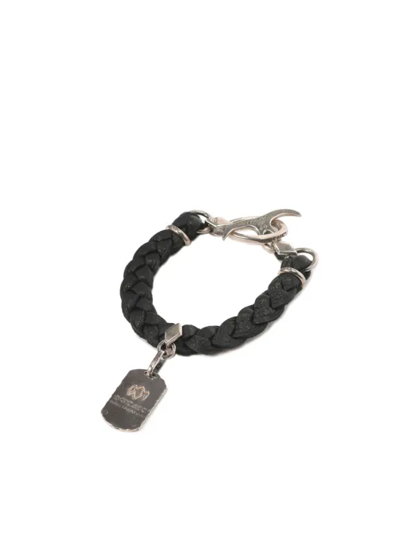 DOGTAG LEATHER BRACELET sold by Yohji Yamamoto