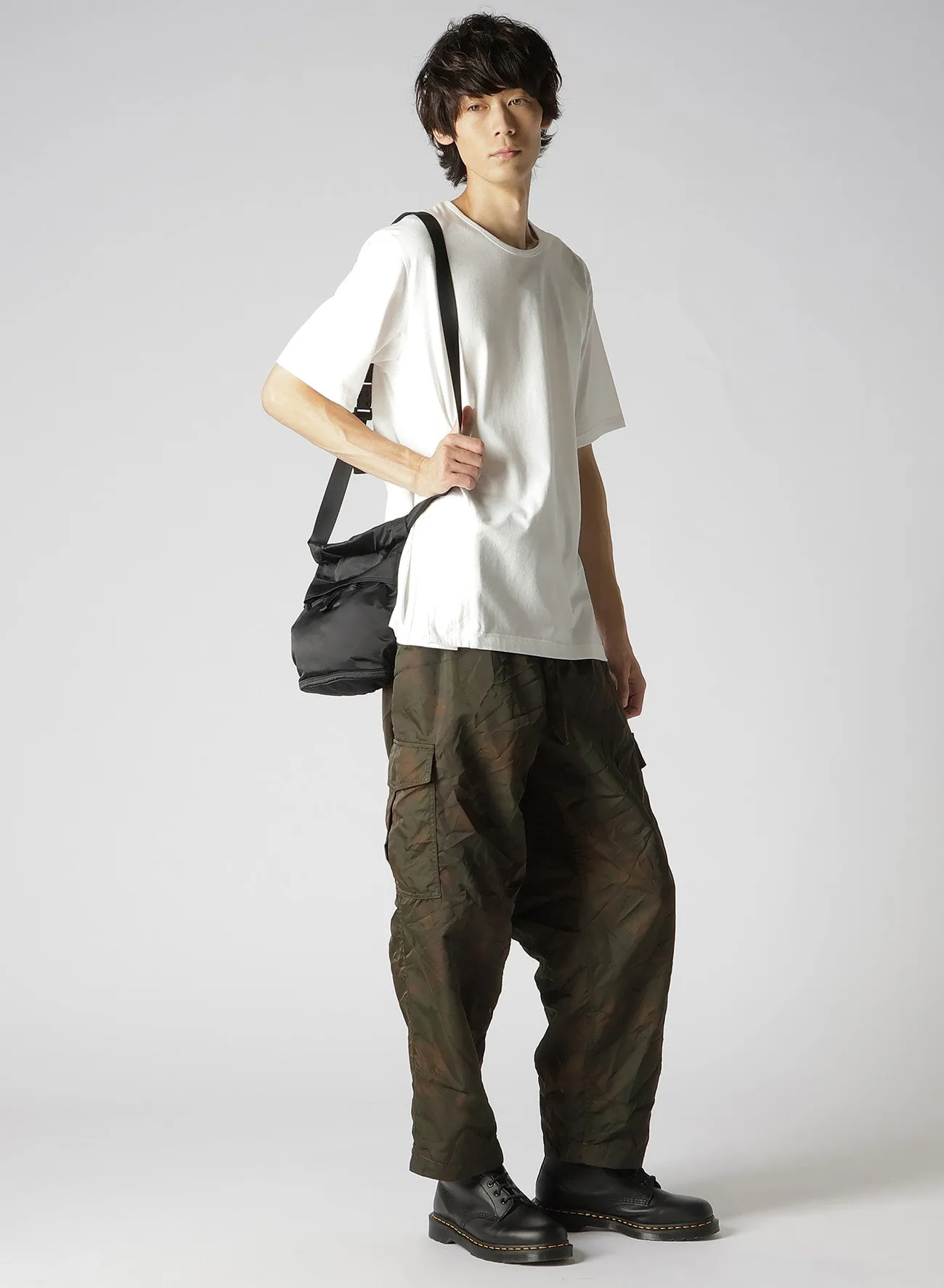 COTTON JERSEY HEM BELTED T-SHIRT sold by Yohji Yamamoto product image thumbnail 5