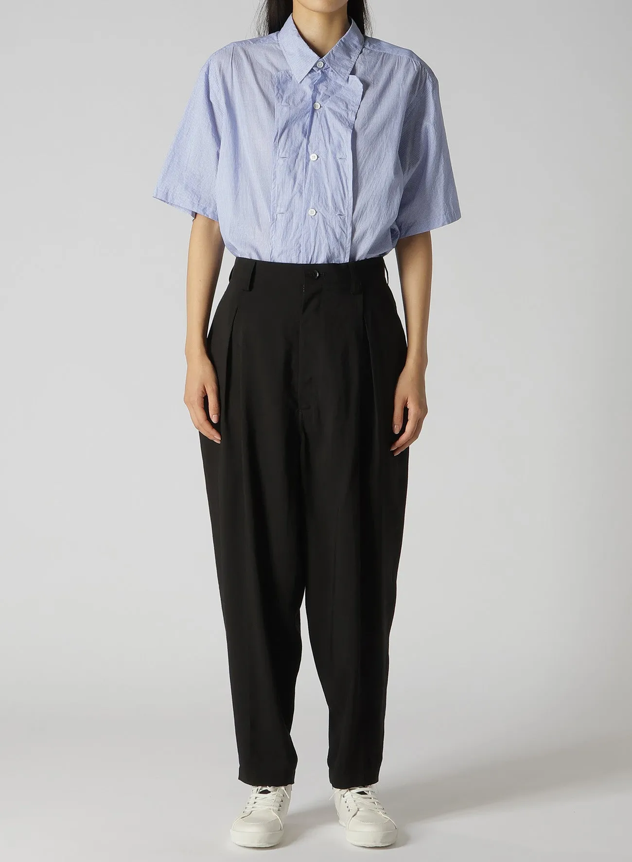 CELLULOSE TYPEWRITER CROSS TUCK PANTS sold by Yohji Yamamoto product image thumbnail 3