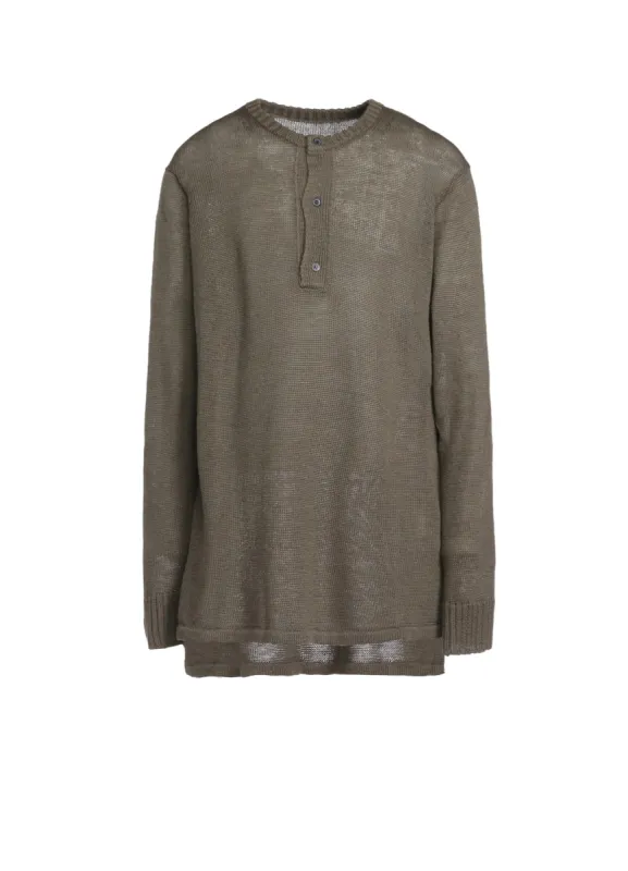 ACRYLIC HEMP HENRY LONG PULLOVER sold by Yohji Yamamoto