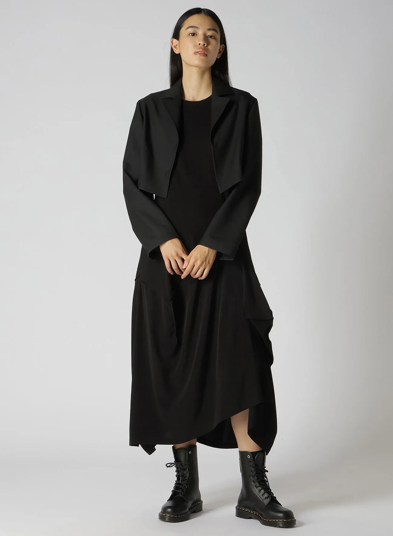 WOOL POLYESTER GABARDINE SHORT BACK JACKET sold by Yohji Yamamoto product image thumbnail 2