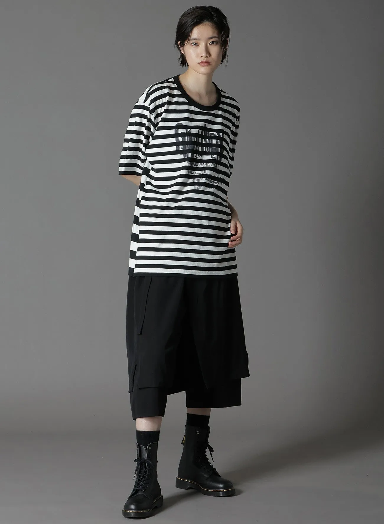 DIFFERENT LINES BORDER JERSEY GYLOGO TYPE-C GRAPHIC PRINT T-SHIRT sold by Yohji Yamamoto product image thumbnail 2
