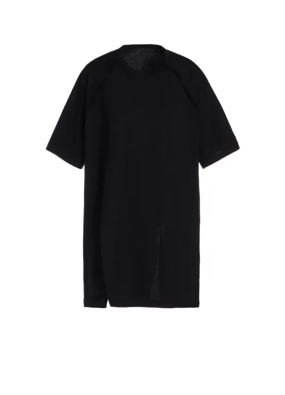 COTTON JERSEY FRONT RAGLAN SLIT T-SHIRT sold by Yohji Yamamoto