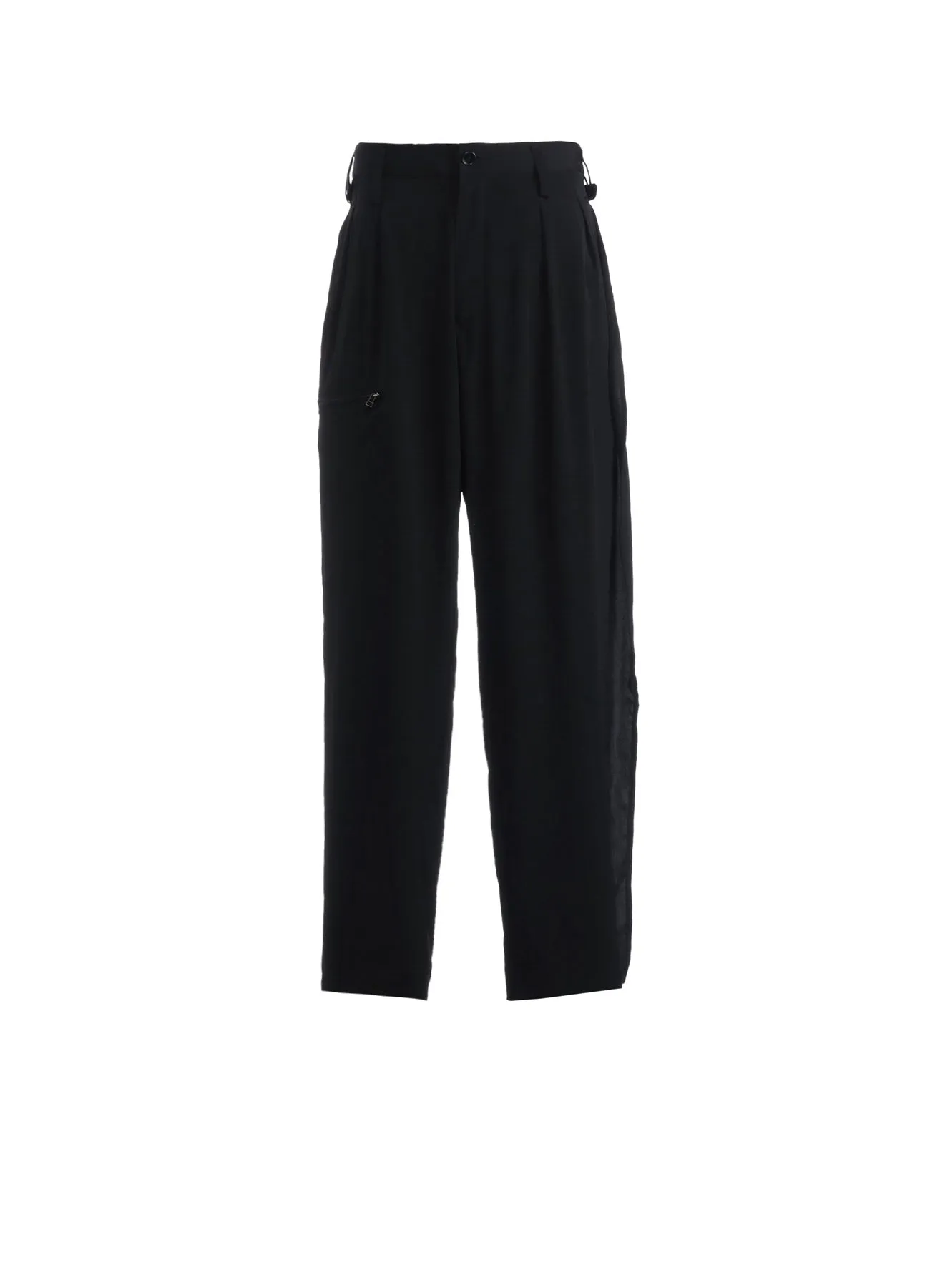 CREPE DE CHINE SIDE TRIMMED PANTS sold by Yohji Yamamoto