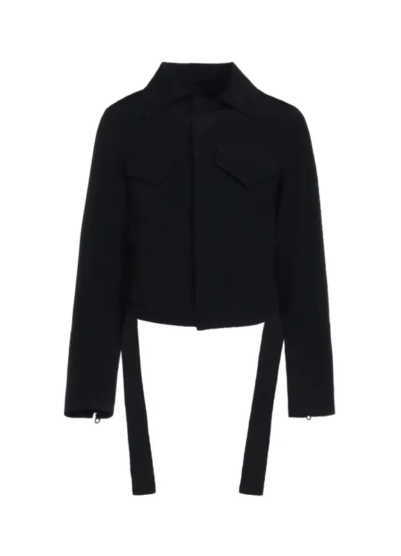 CREPE DE CHINE BACK CUTOUT SHORT JACKET sold by Yohji Yamamoto