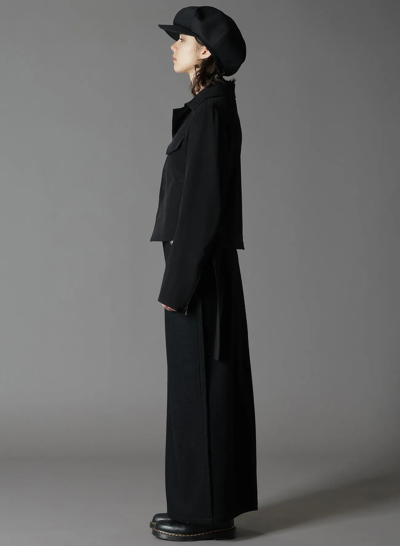 CREPE DE CHINE BACK CUTOUT SHORT JACKET sold by Yohji Yamamoto product image thumbnail 4