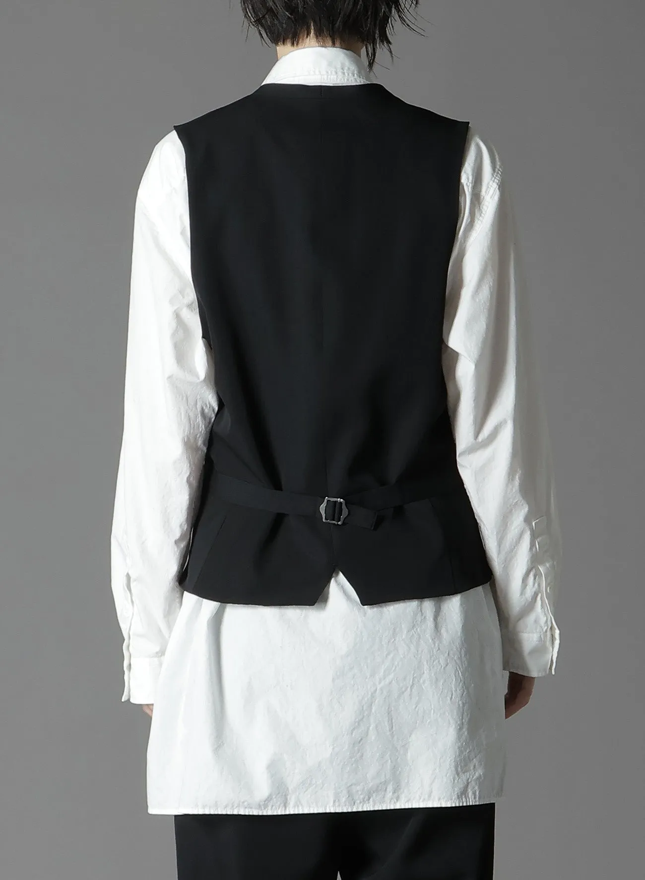 WOOL GABARDINE ZIPPER POCKET VEST sold by Yohji Yamamoto product image thumbnail 5