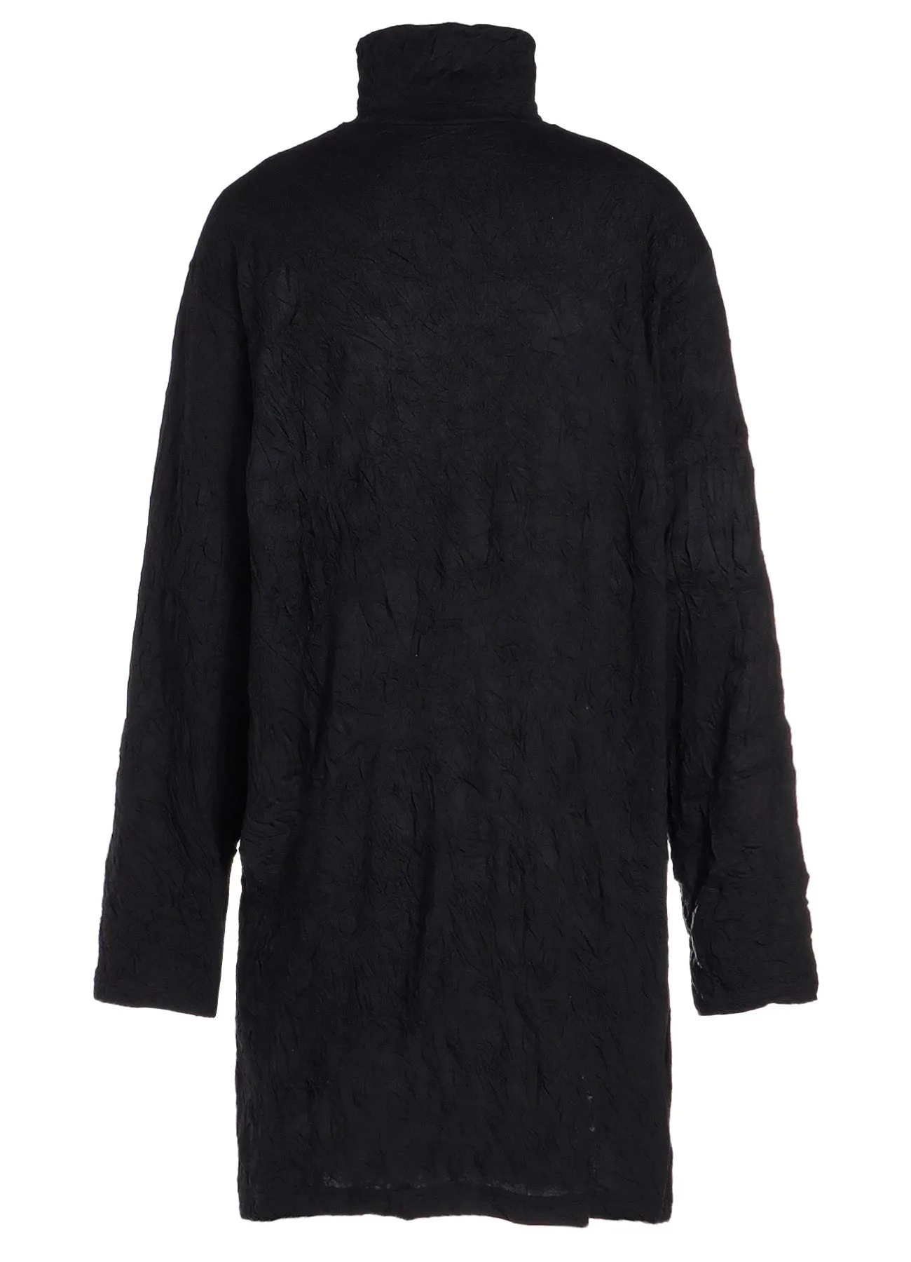WRINKLED PLAIN STITCH RIGHT-BUTTON OPEN TURTLENECK LONG-SLEEVED T-SHIRT sold by Yohji Yamamoto product image thumbnail 4