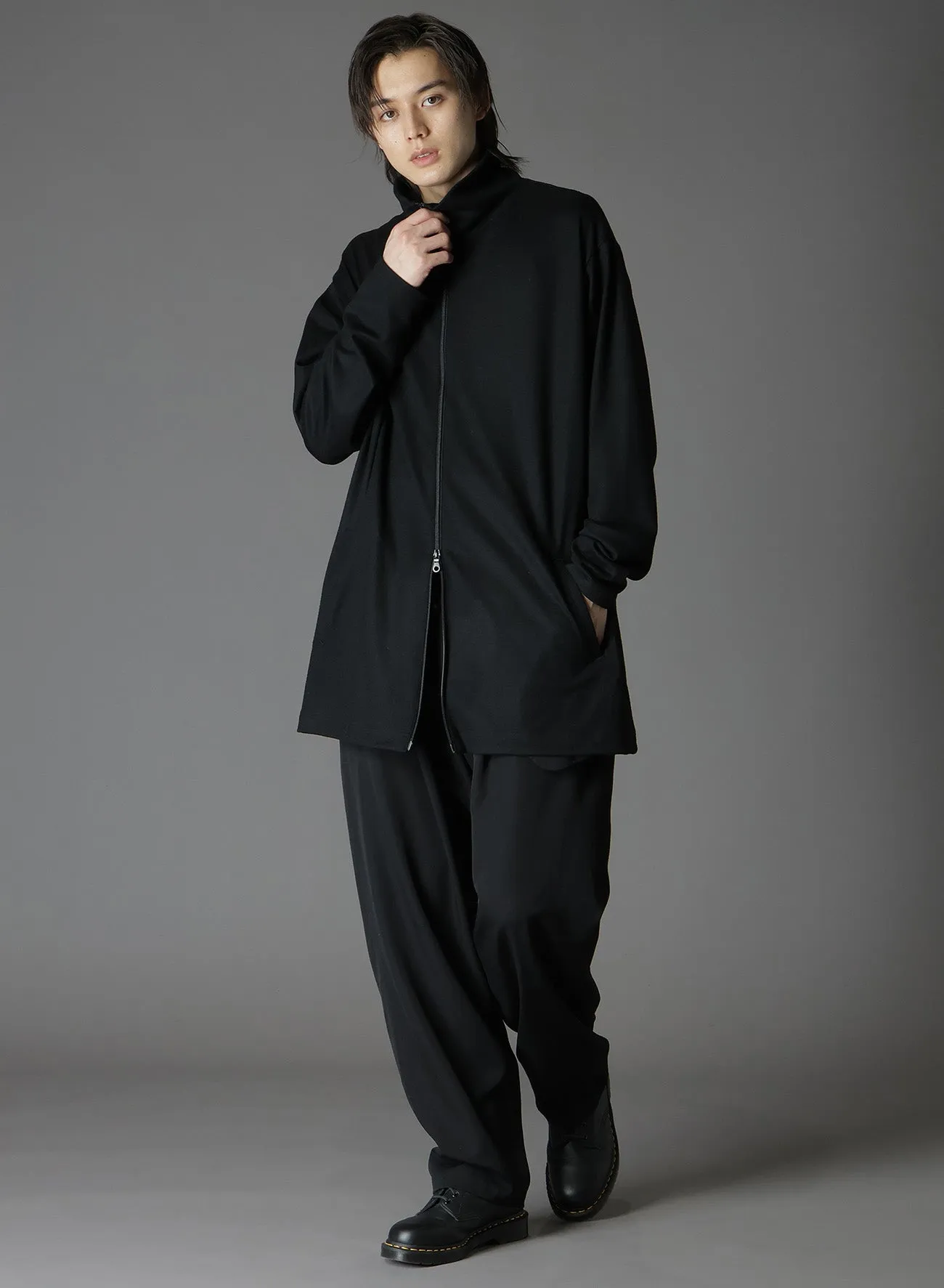 WOOL GABARDINE WAIST STRING PANTS sold by Yohji Yamamoto product image thumbnail 2