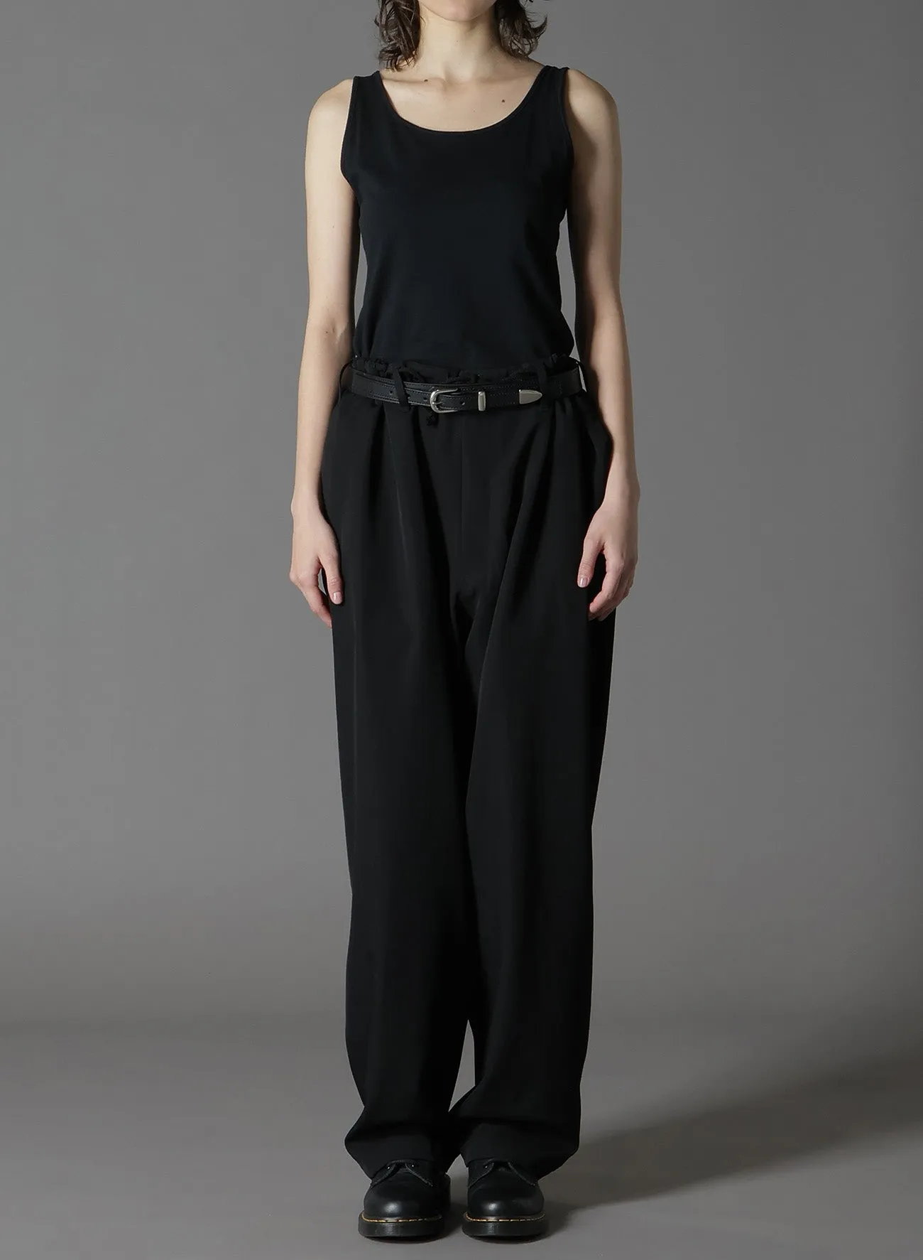 WOOL GABARDINE WAIST STRING PANTS sold by Yohji Yamamoto product image thumbnail 3