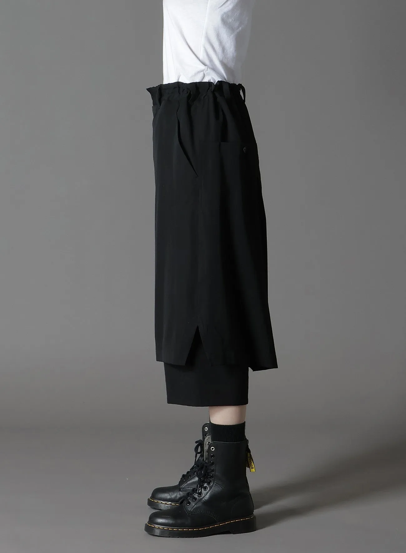 WOOL GABARDINE WRAP PANTS sold by Yohji Yamamoto product image thumbnail 5
