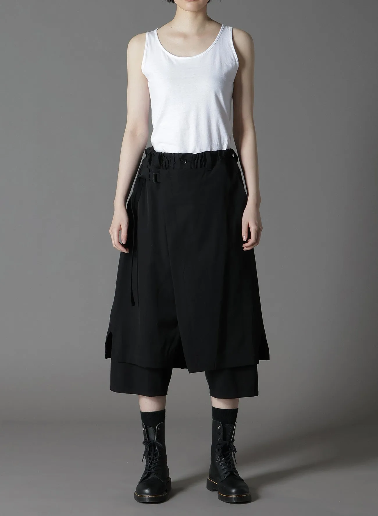 WOOL GABARDINE WRAP PANTS sold by Yohji Yamamoto product image thumbnail 4