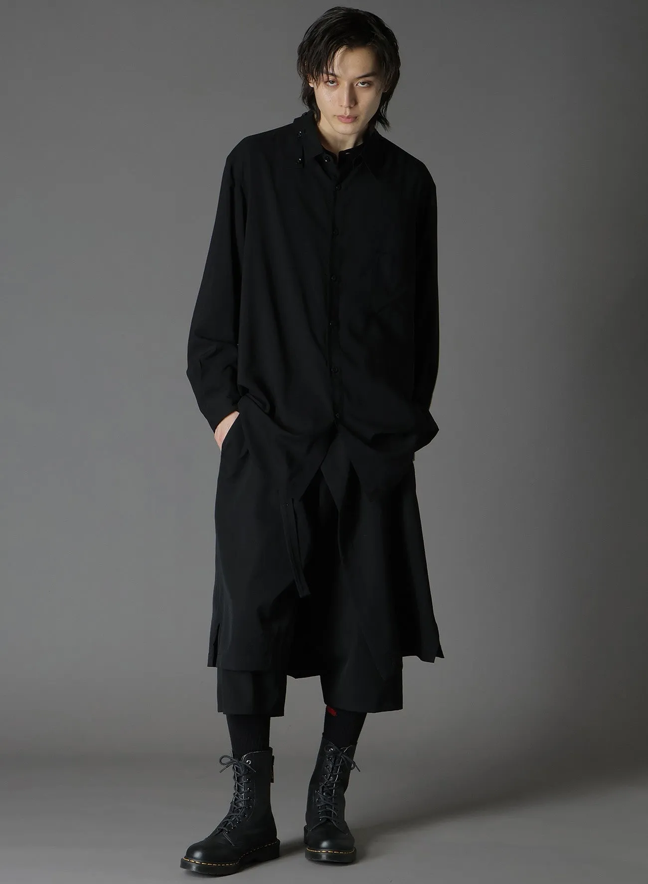 WOOL GABARDINE WRAP PANTS sold by Yohji Yamamoto product image thumbnail 2