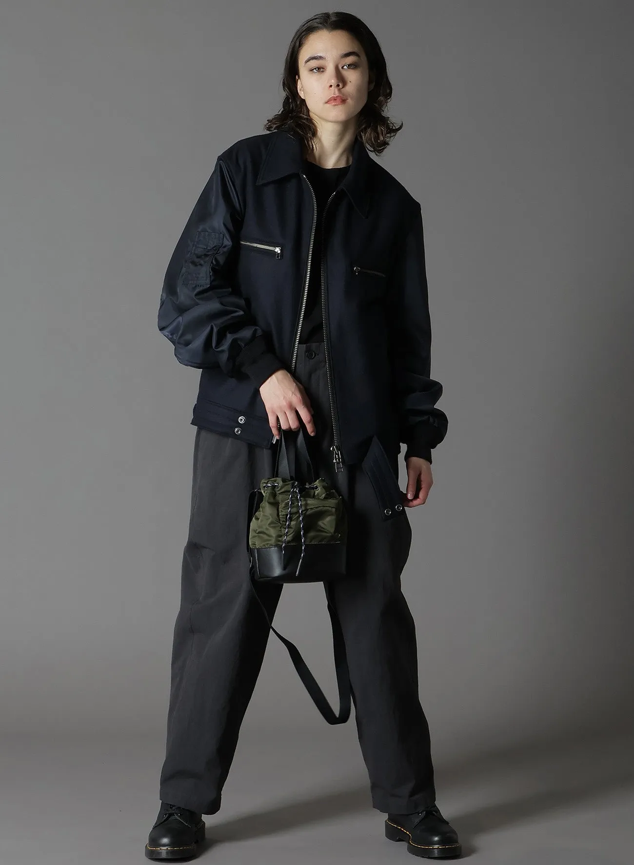 HIGH-DENSITY NYLON TWILL 2-WAY POUCHES sold by Yohji Yamamoto product image thumbnail 3