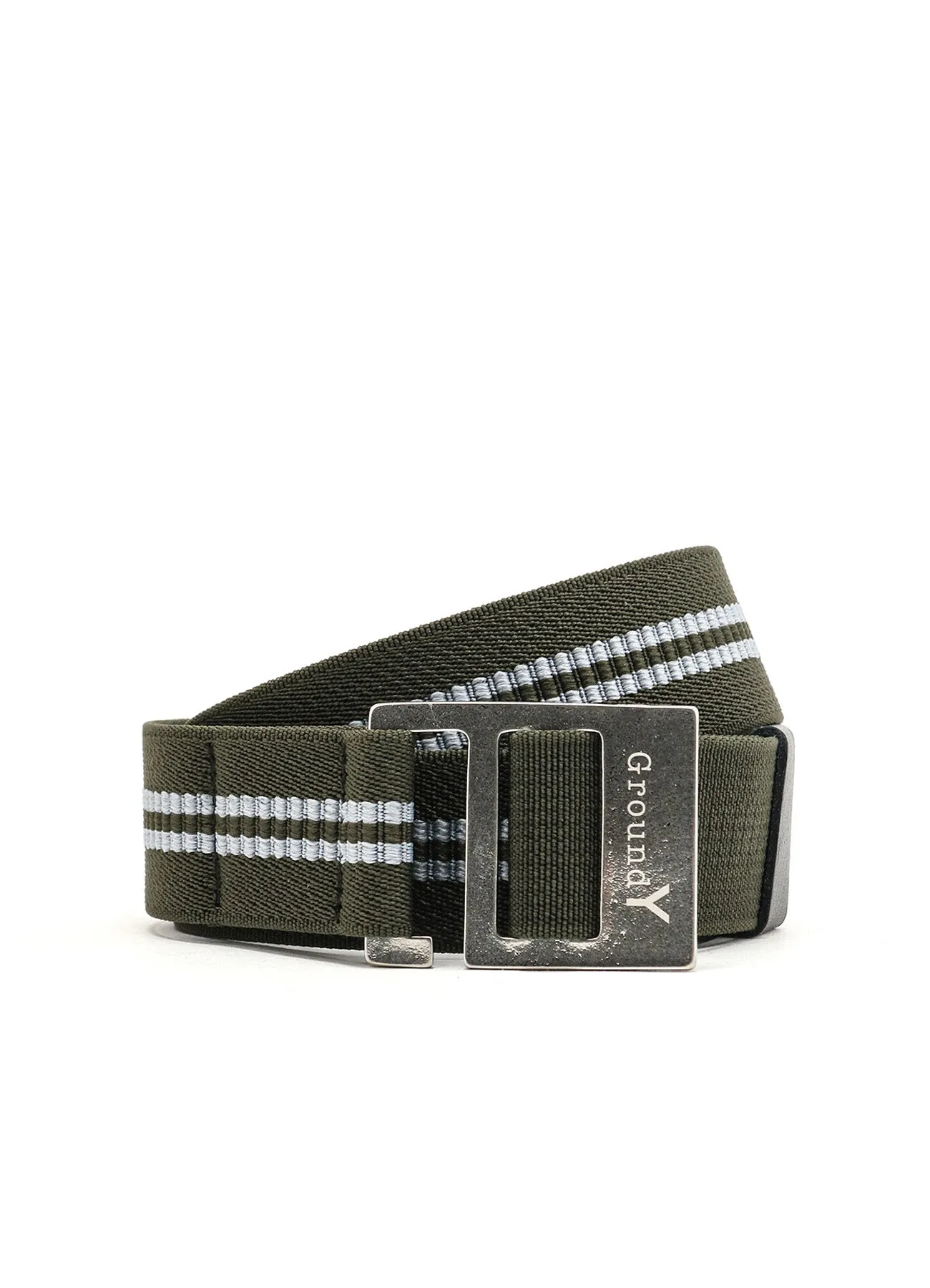 STRIPED RUBBER JACQUARD STRETCH BELT sold by Yohji Yamamoto
