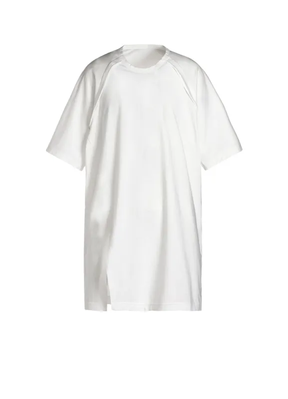 COTTON JERSEY FRONT RAGLAN SLIT T-SHIRT sold by Yohji Yamamoto