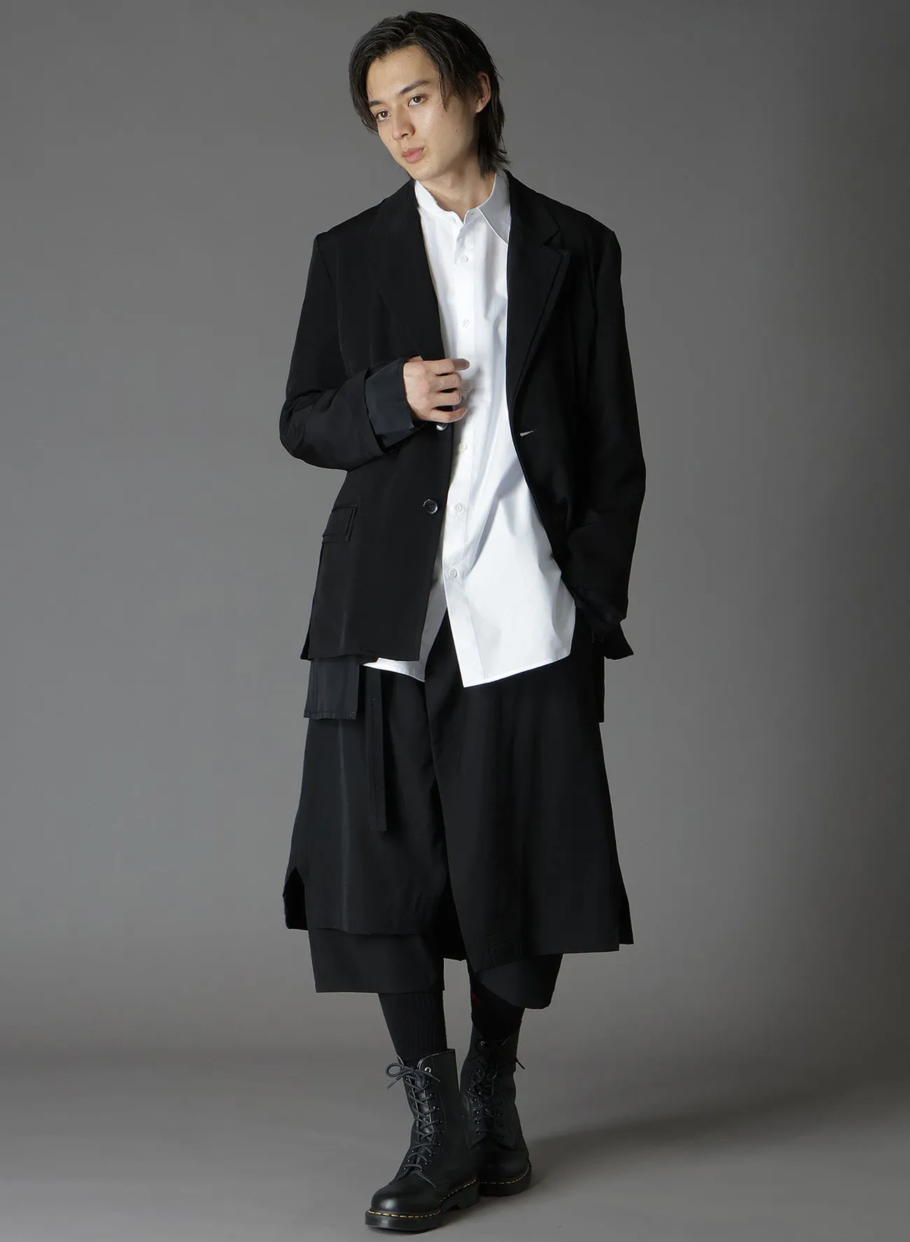 CREPE DE CHINE DOUBLE LAYER JACKET sold by Yohji Yamamoto product image thumbnail 2