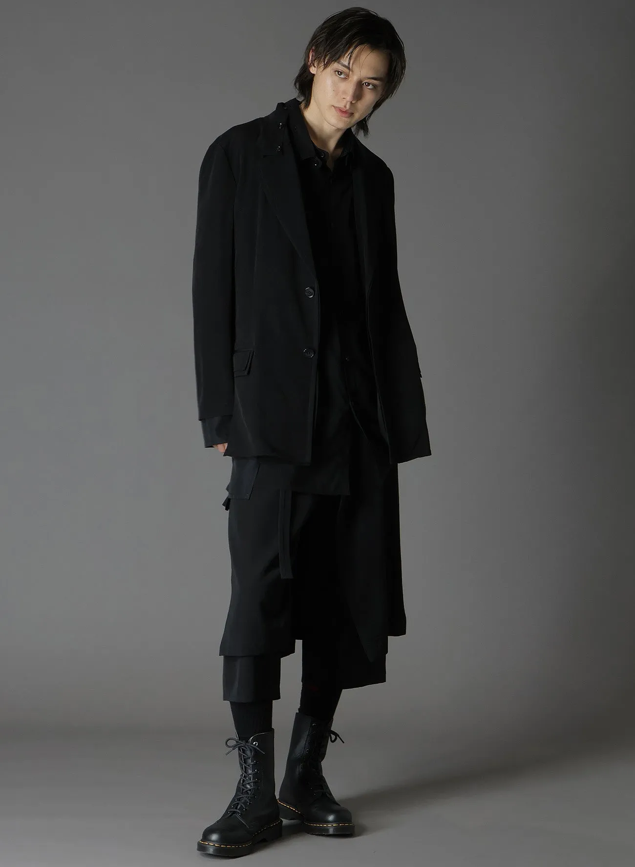 CREPE DE CHINE DOUBLE LAYER JACKET sold by Yohji Yamamoto product image thumbnail 3