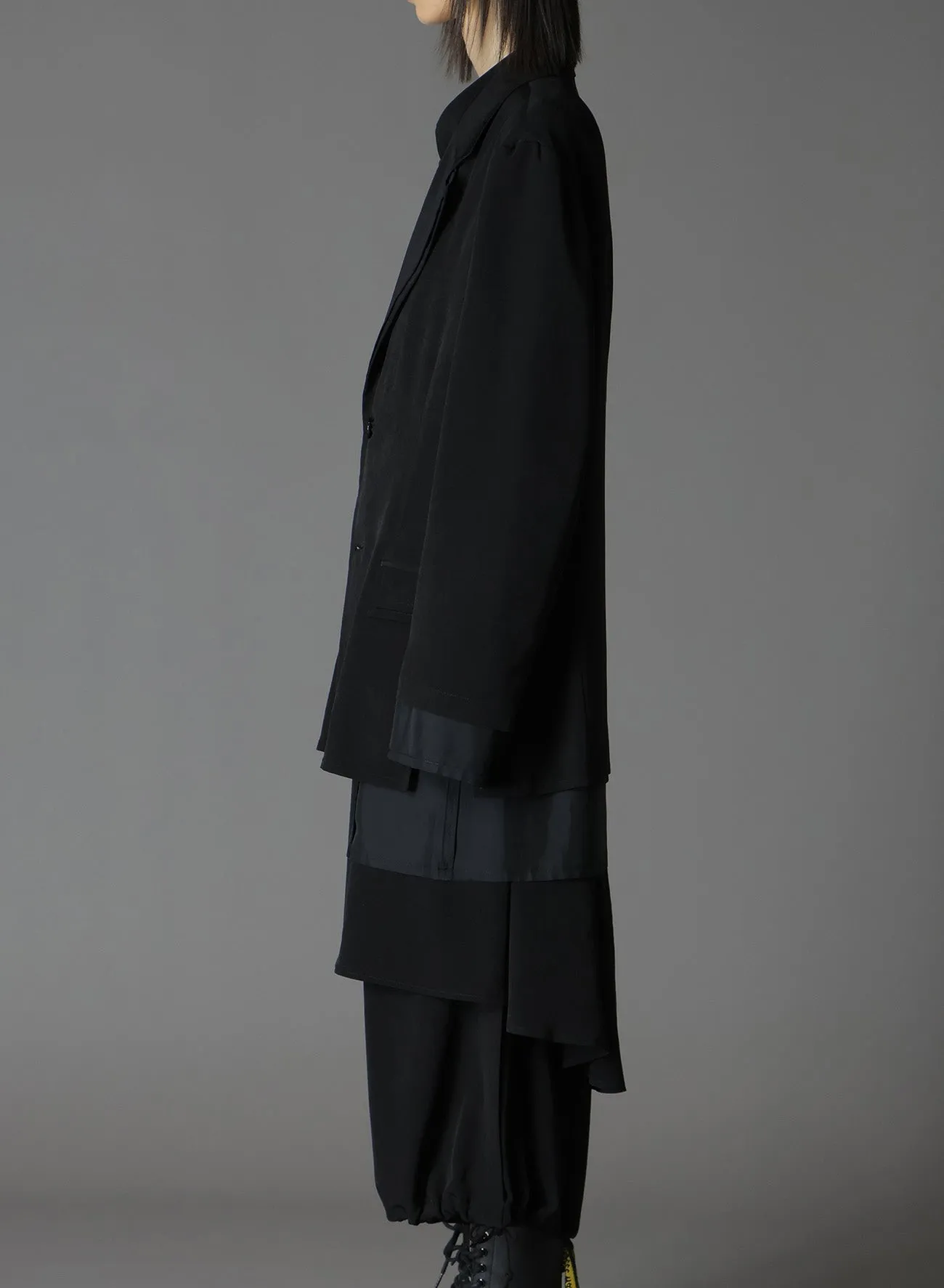 CREPE DE CHINE DOUBLE LAYER JACKET sold by Yohji Yamamoto product image thumbnail 4