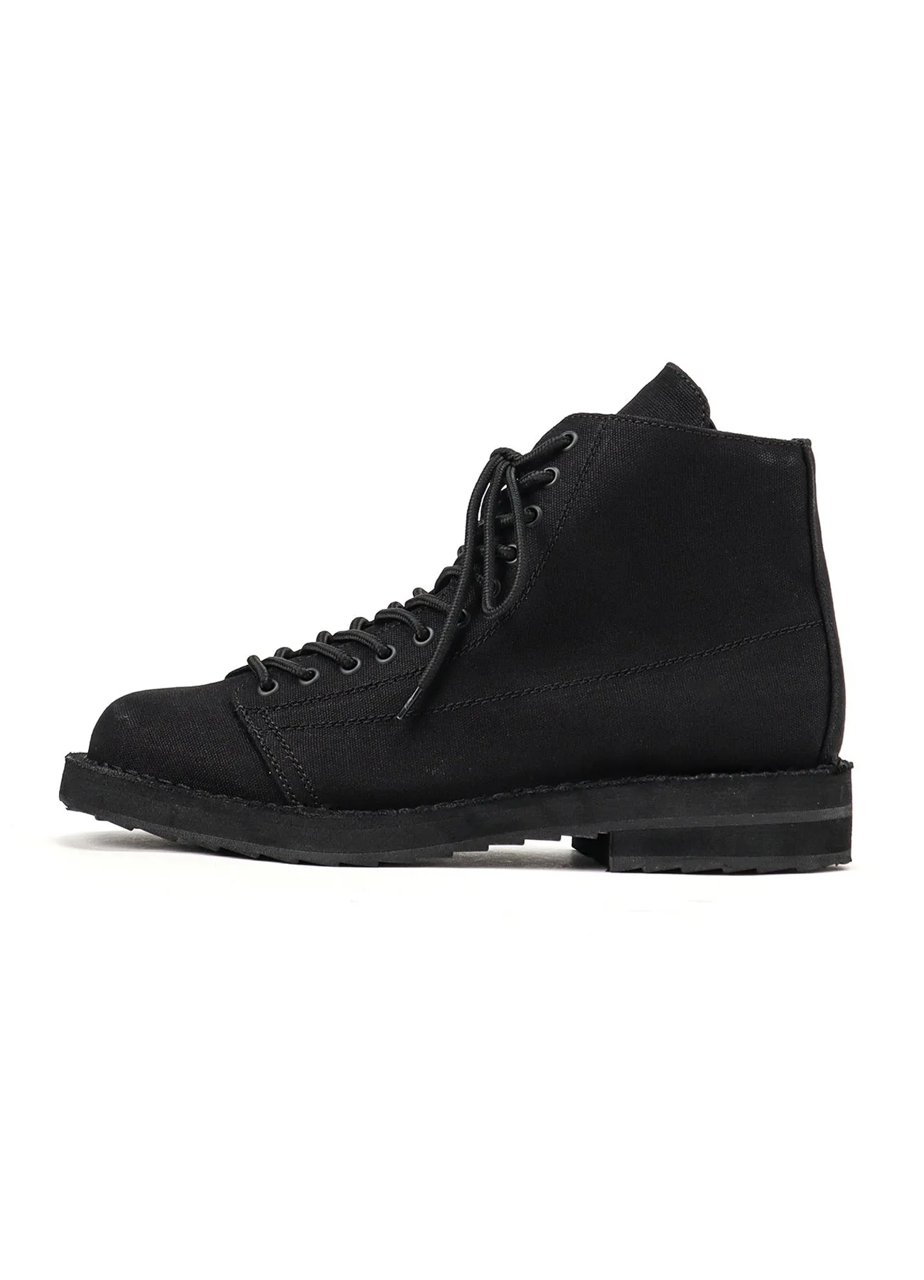COTTON CANVAS LACE-UP BIKER BOOTS sold by Yohji Yamamoto product image thumbnail 3