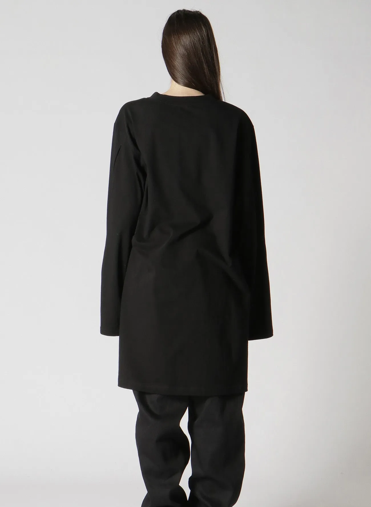 30/ COTTON JERSEY NIGHT SLASH T-SHIRT sold by Yohji Yamamoto product image thumbnail 4