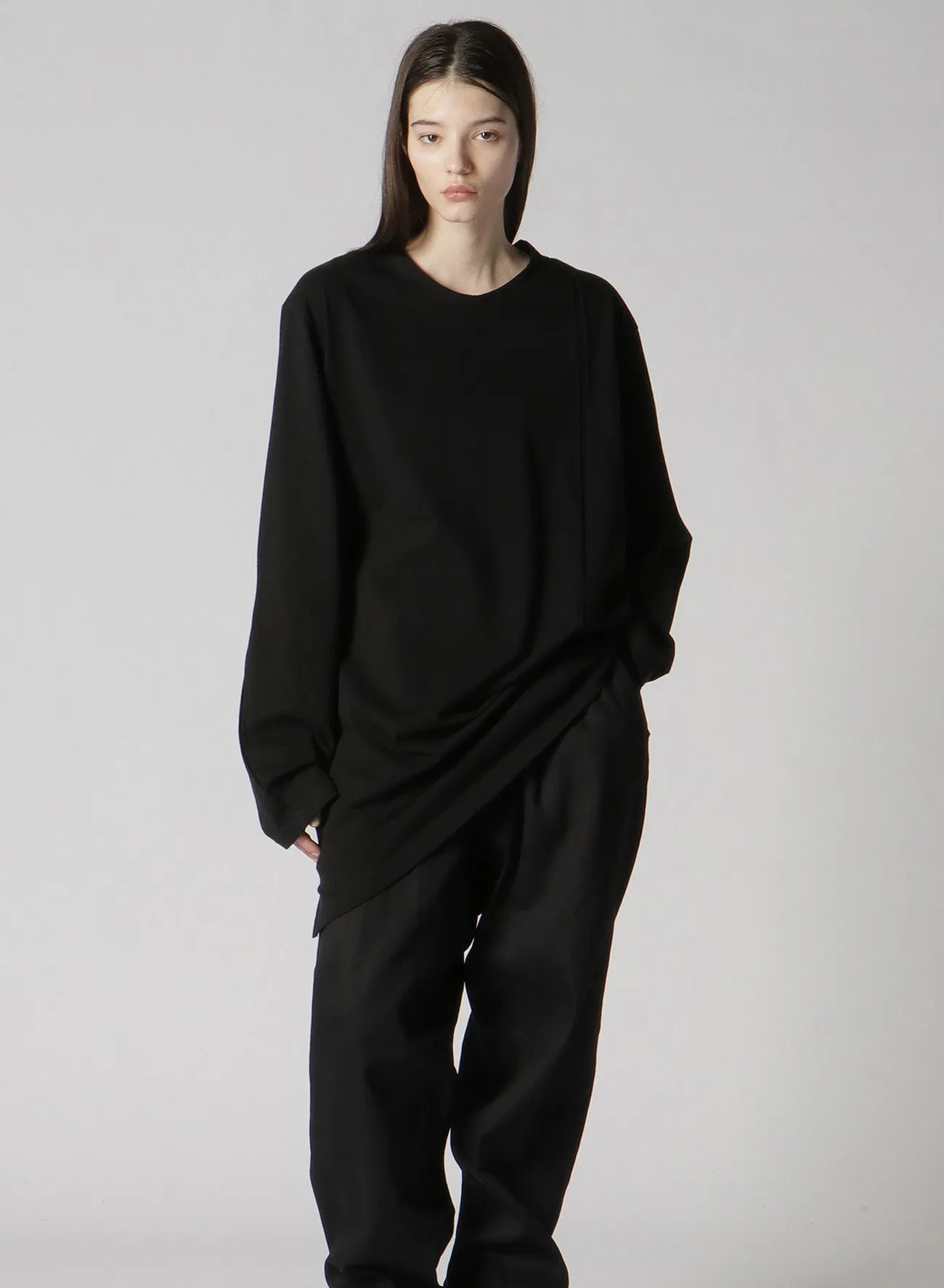 30/ COTTON JERSEY NIGHT SLASH T-SHIRT sold by Yohji Yamamoto product image thumbnail 2