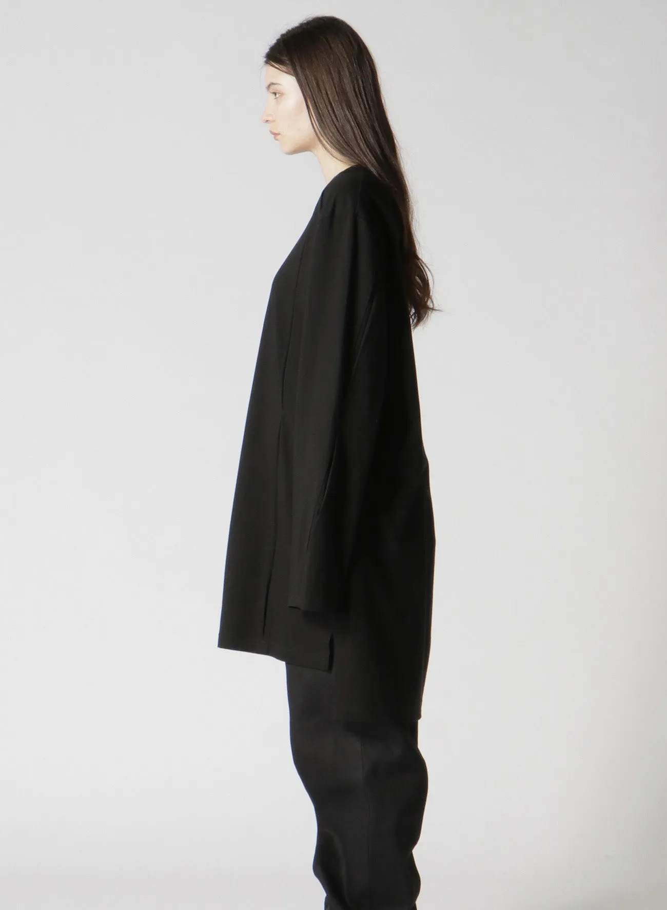 30/ COTTON JERSEY NIGHT SLASH T-SHIRT sold by Yohji Yamamoto product image thumbnail 3