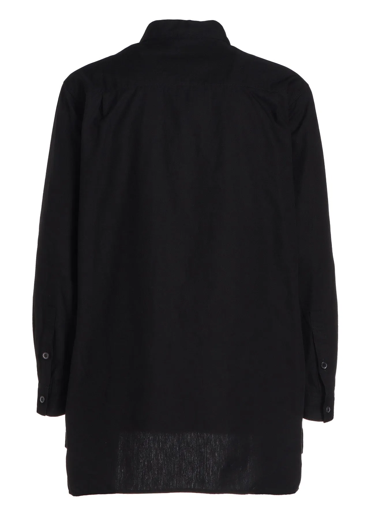 COTTON BROAD SHIRT WITH FULLED WOOL GAUZE POCKETS sold by Yohji Yamamoto product image thumbnail 4