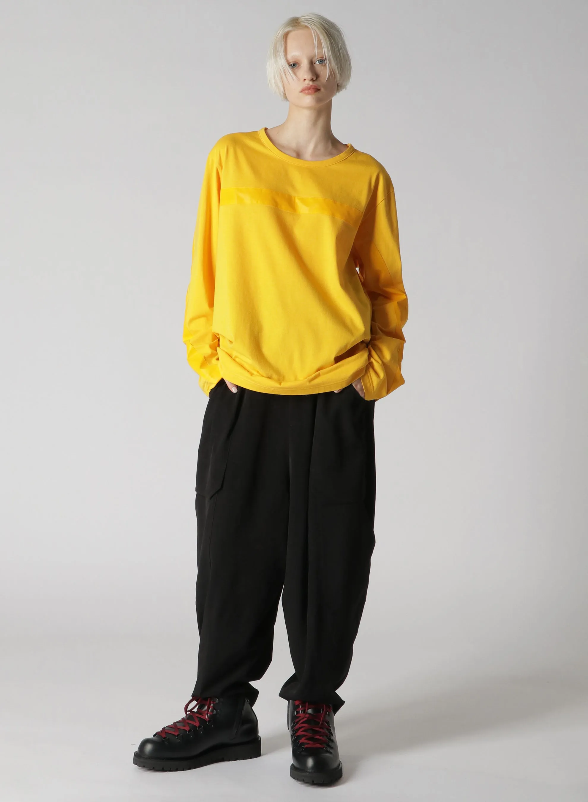 STRIP DETAIL LONG SLEEVE T-SHIRT sold by Yohji Yamamoto product image thumbnail 2