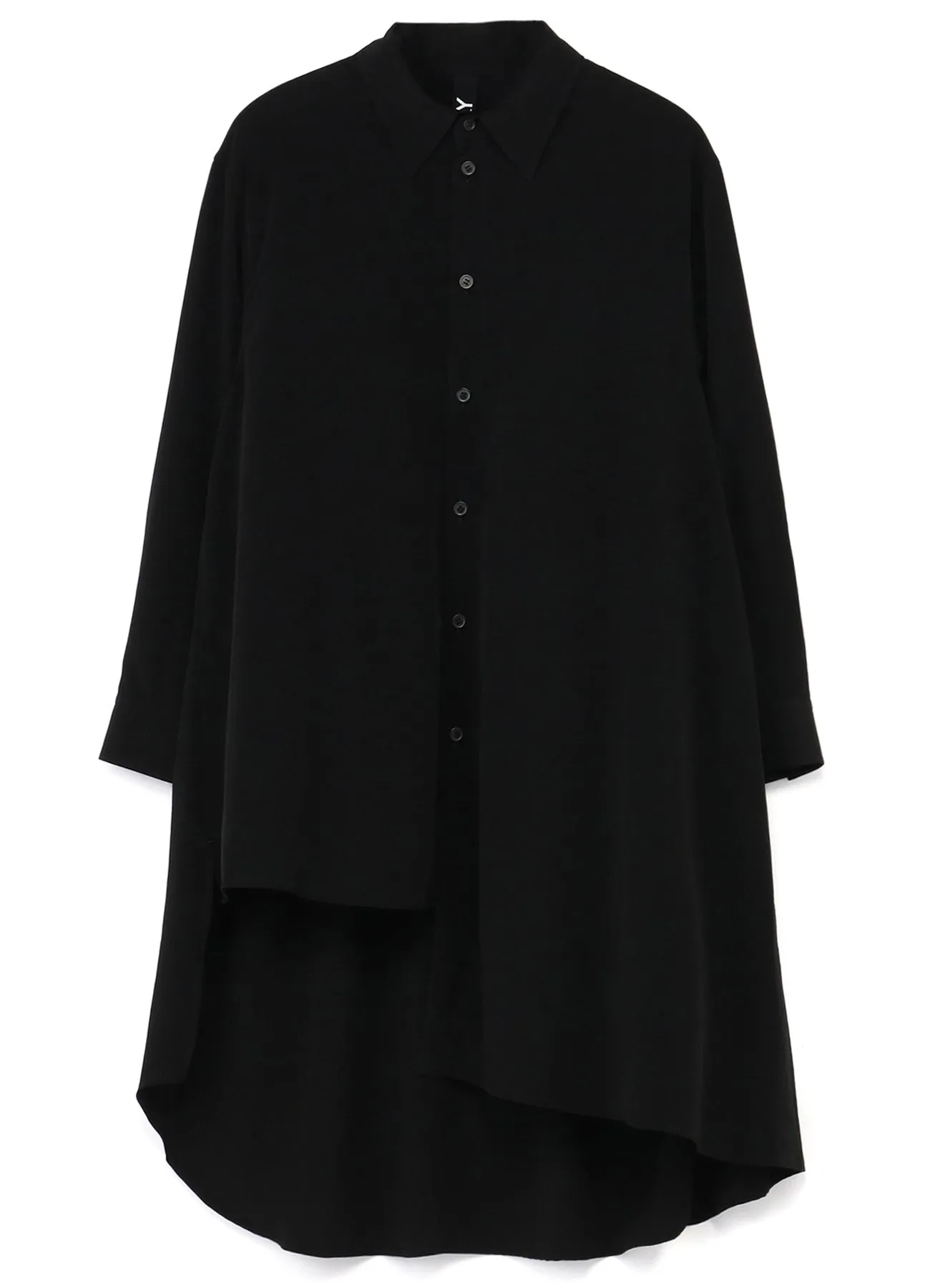 TRIACETATE/POLYESTER CREPE de CHINE JUMBO ASYMMETRIC SHIRT sold by Yohji Yamamoto product image thumbnail 5