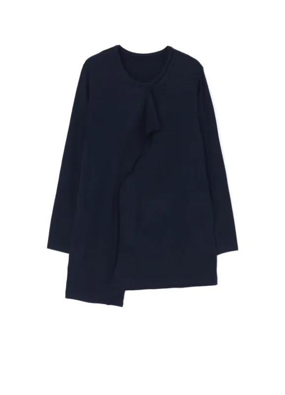 WASHABLE PLAIN STITCH DROOPING FRONT LONG T-SHIRT sold by Yohji Yamamoto