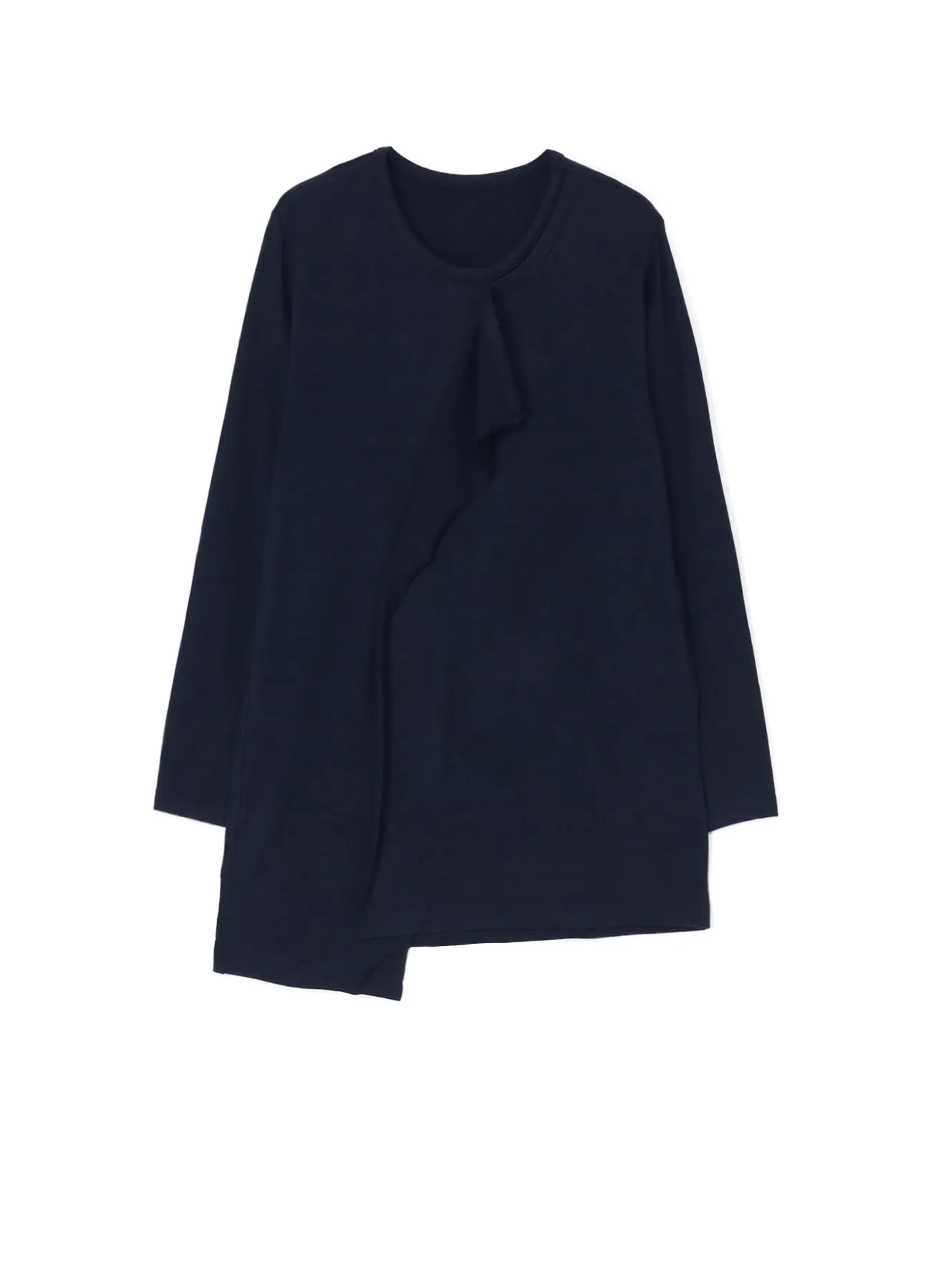 WASHABLE PLAIN STITCH DROOPING FRONT LONG T-SHIRT sold by Yohji Yamamoto