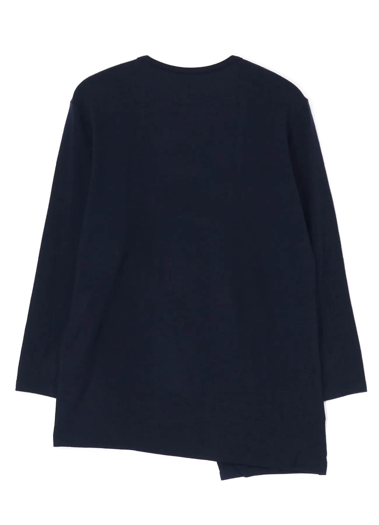 WASHABLE PLAIN STITCH DROOPING FRONT LONG T-SHIRT sold by Yohji Yamamoto product image thumbnail 3