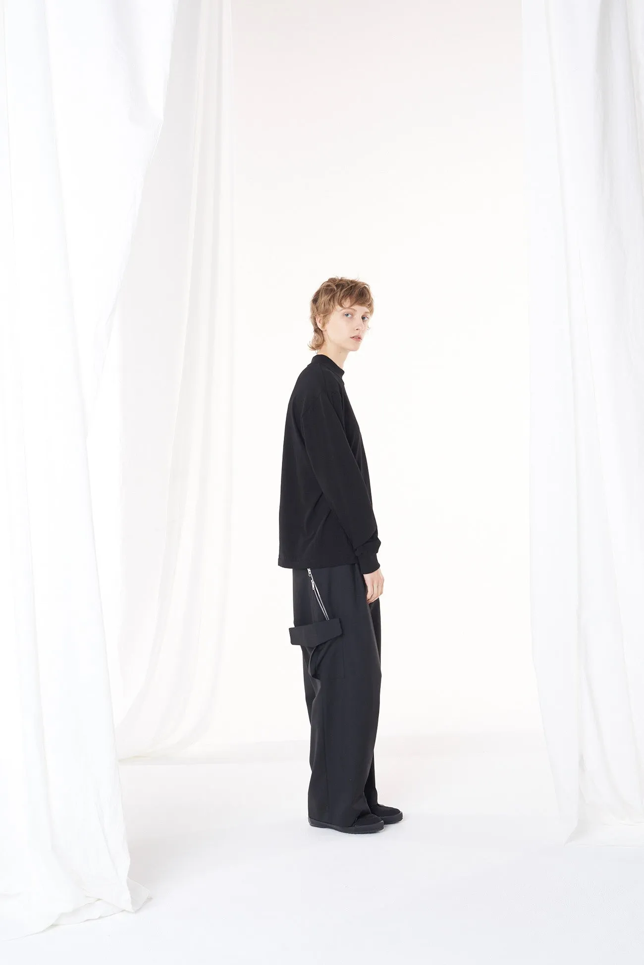 30/COTTON T-CLOTH HIGH NECK LONG SLEEVE CUT SEW sold by Yohji Yamamoto product image thumbnail 4