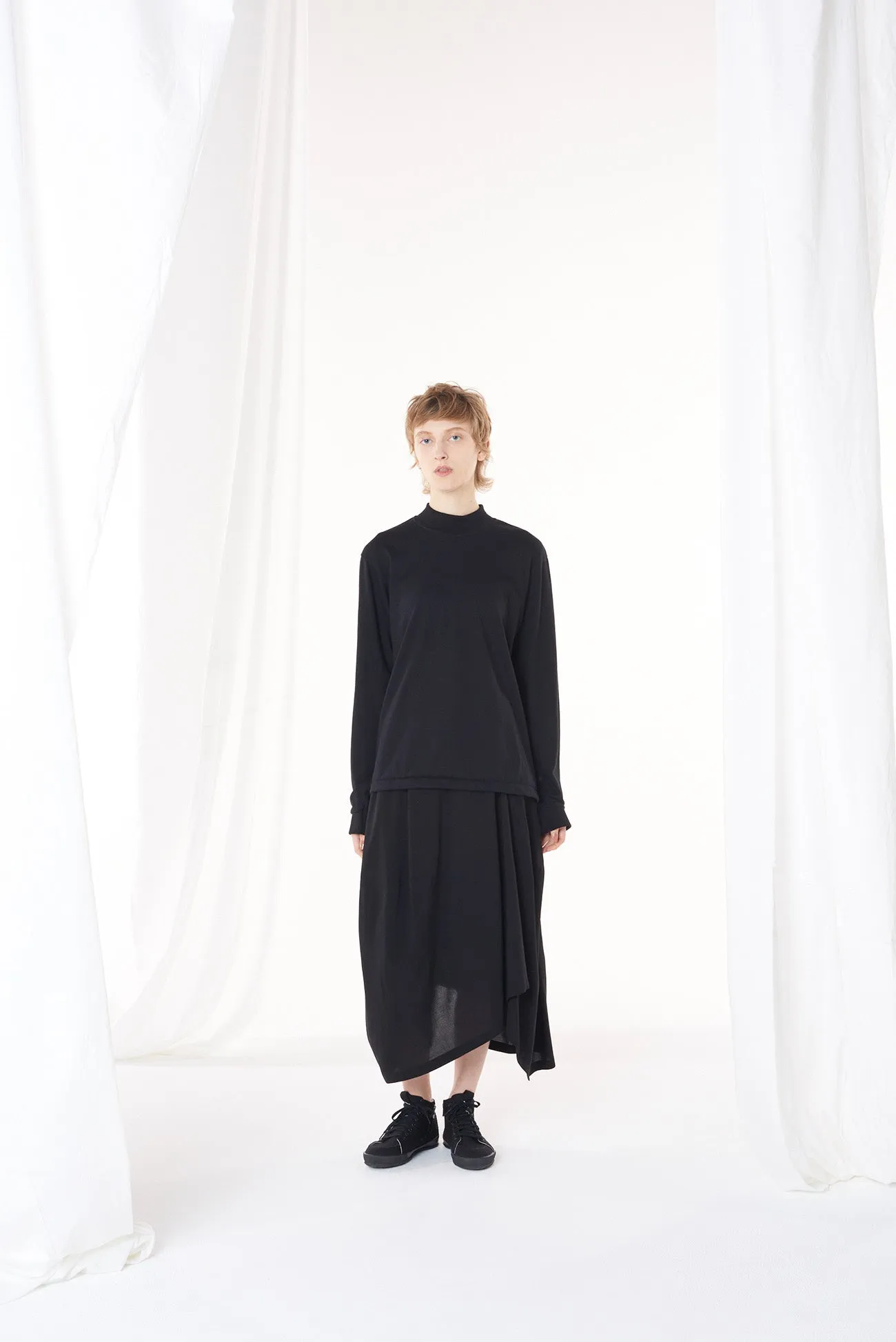 30/COTTON T-CLOTH HIGH NECK LONG SLEEVE CUT SEW sold by Yohji Yamamoto product image thumbnail 5