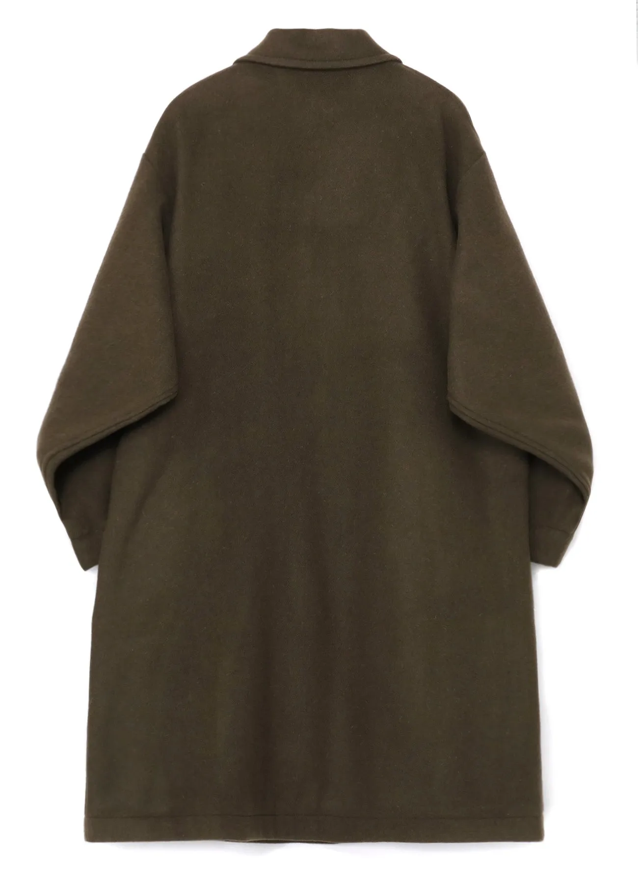 RECYCLED WOOL MELTON GUSSET BALMACHAN COAT sold by Yohji Yamamoto product image thumbnail 3