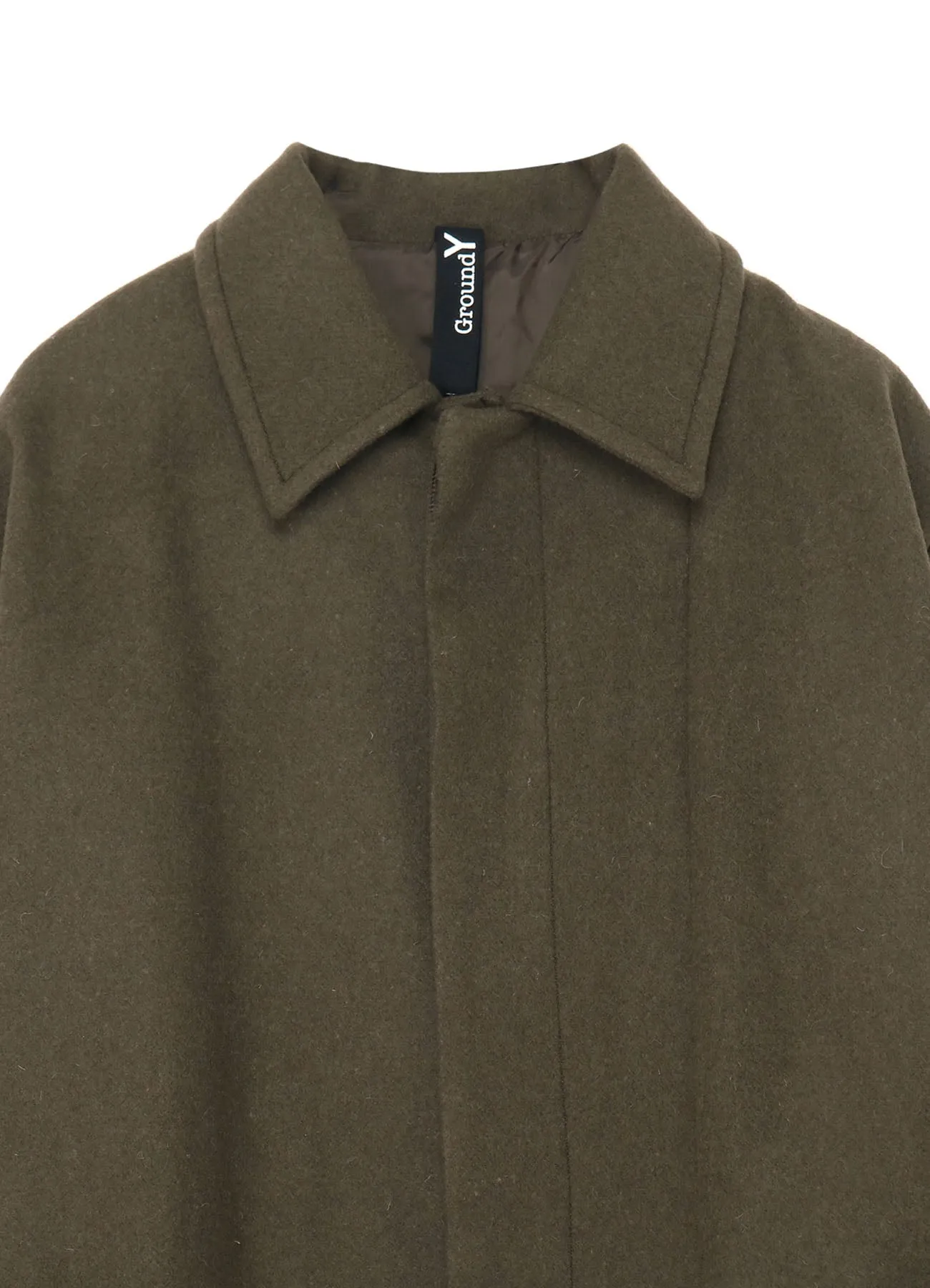 RECYCLED WOOL MELTON GUSSET BALMACHAN COAT sold by Yohji Yamamoto product image thumbnail 4