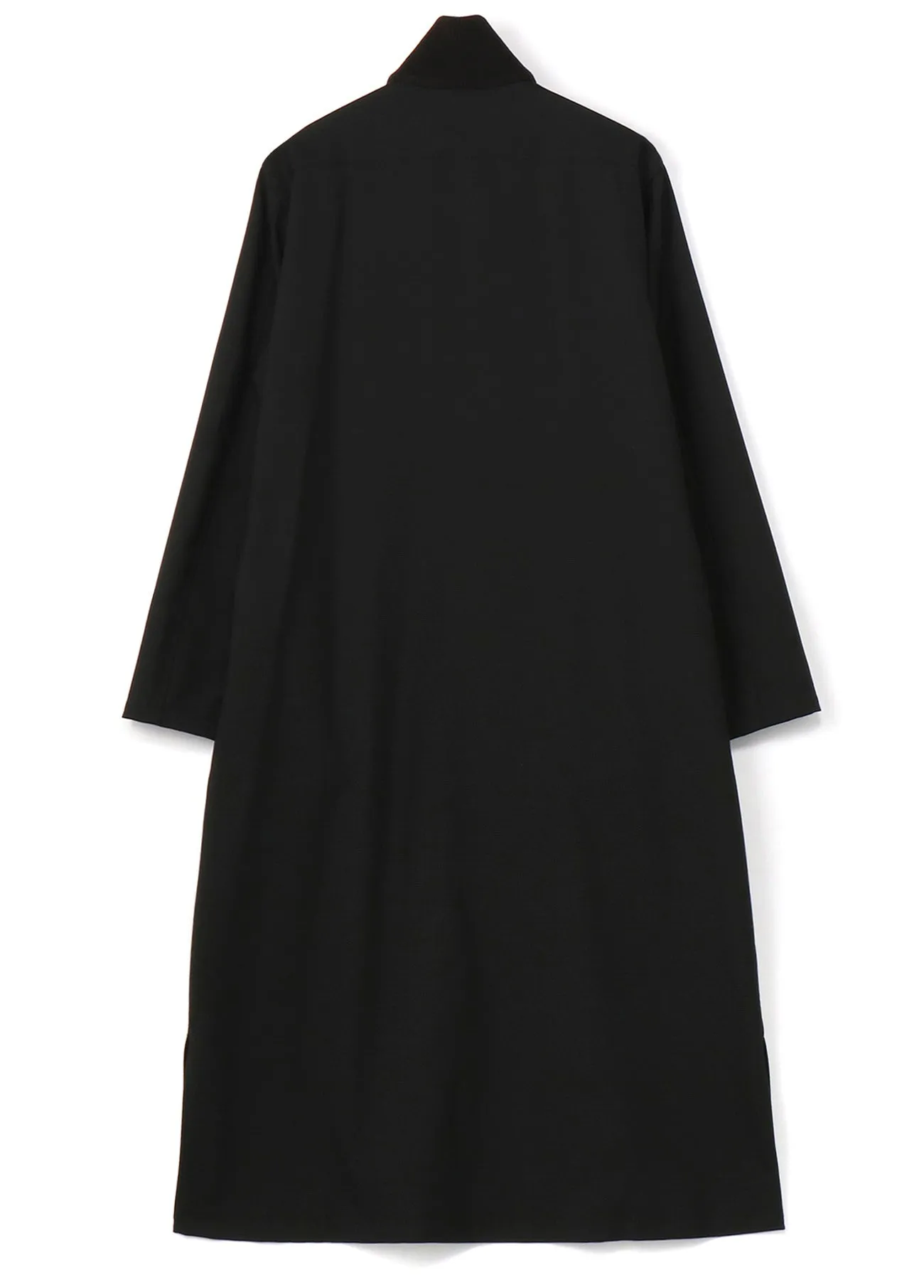 WOOL/POLYESTER GABARDINE ZIP-UP STANDING COLLAR LONG SHIRT sold by Yohji Yamamoto product image thumbnail 3