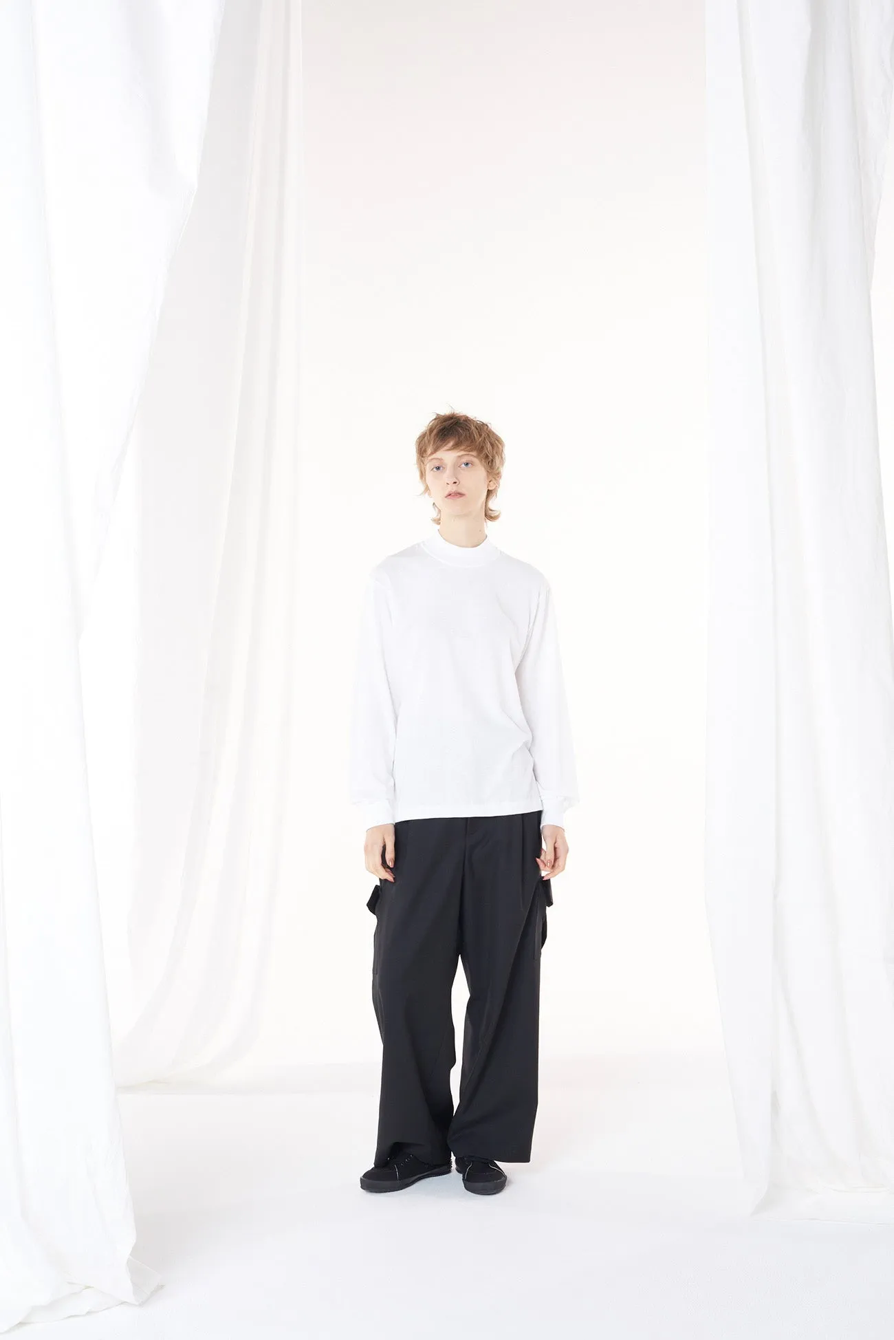 30/COTTON T-CLOTH HIGH NECK LONG SLEEVE CUT SEW sold by Yohji Yamamoto product image thumbnail 5