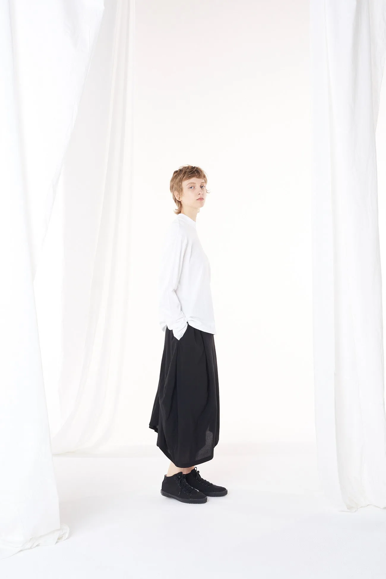 30/COTTON T-CLOTH HIGH NECK LONG SLEEVE CUT SEW sold by Yohji Yamamoto product image thumbnail 4