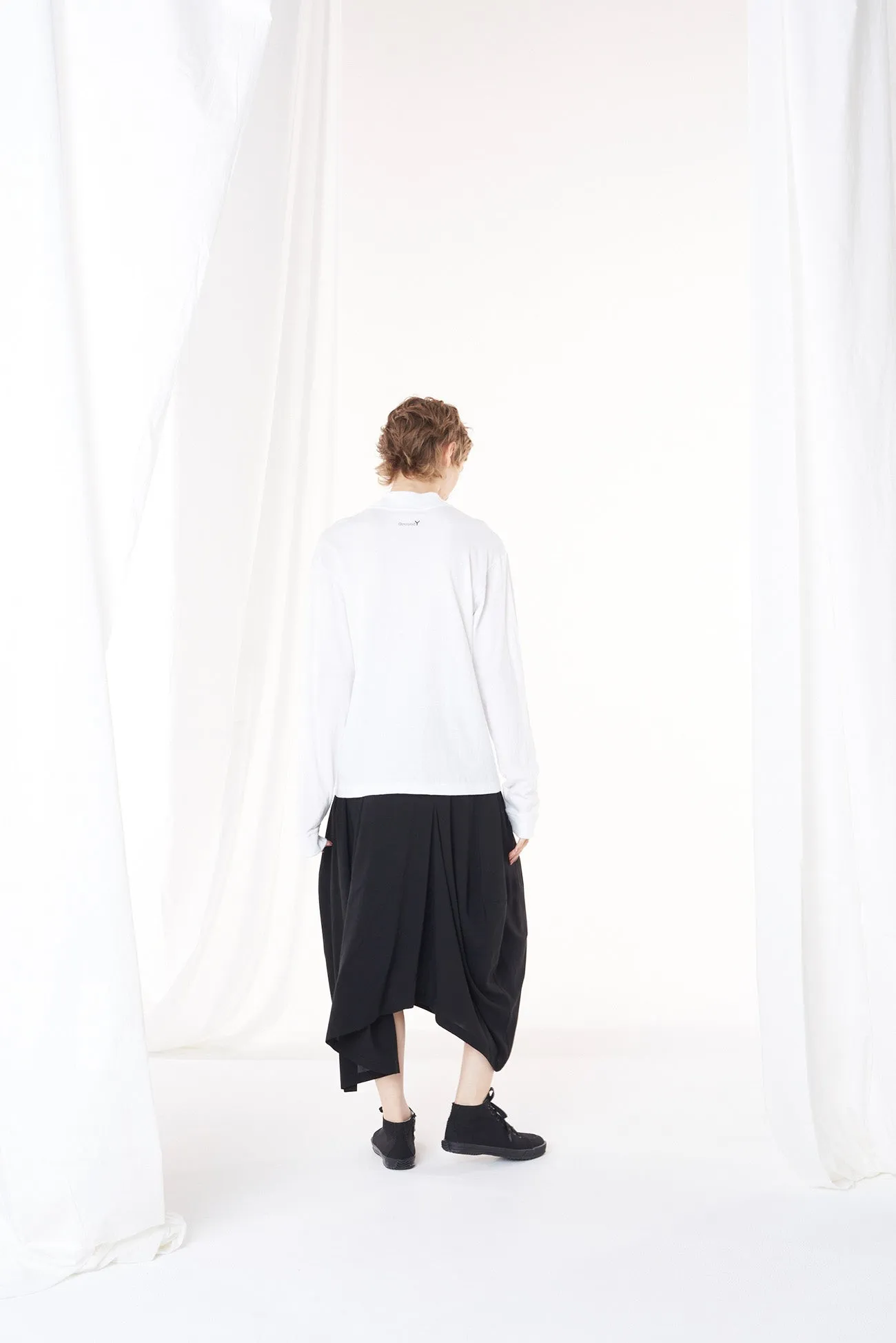 30/COTTON T-CLOTH HIGH NECK LONG SLEEVE CUT SEW sold by Yohji Yamamoto product image thumbnail 3