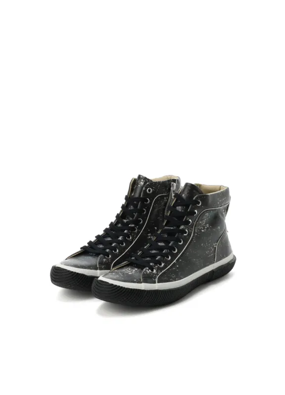 LEATHER SMOOTH HIGH-TOP SNEAKERS sold by Yohji Yamamoto