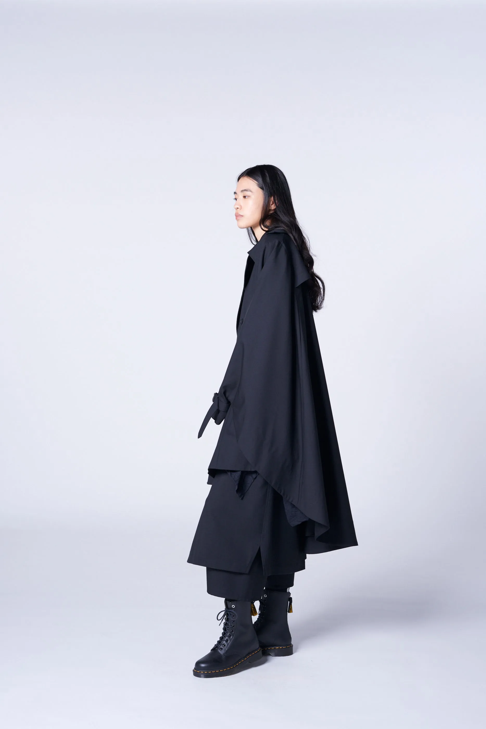 WOOL/POLYESTER GABARDINE JUMBO CAPE CLOAK sold by Yohji Yamamoto product image thumbnail 5