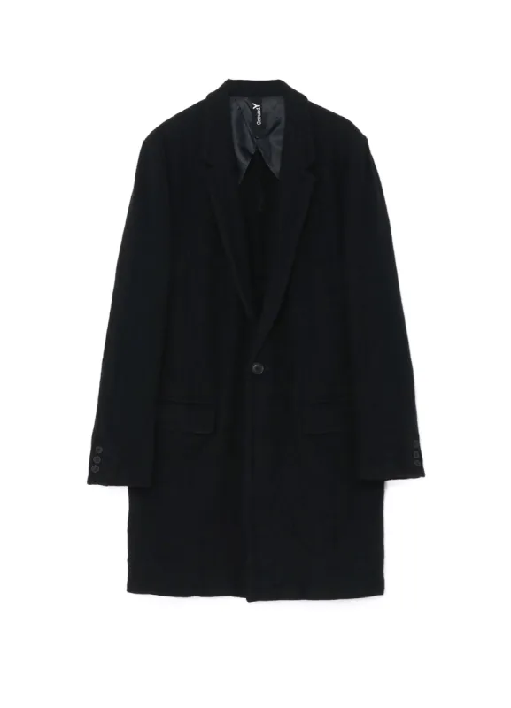 FULLING WOOL SERGE 1 BUTTON LONG JACKET sold by Yohji Yamamoto