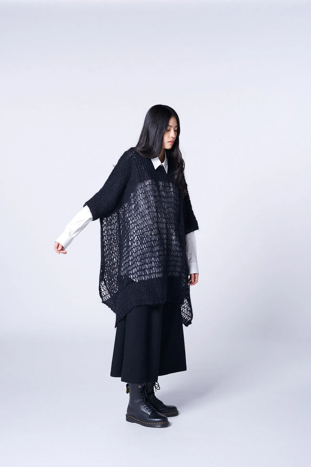 MOHAIR MIX BIG SIZE DRAPE KNIT sold by Yohji Yamamoto product image thumbnail 3