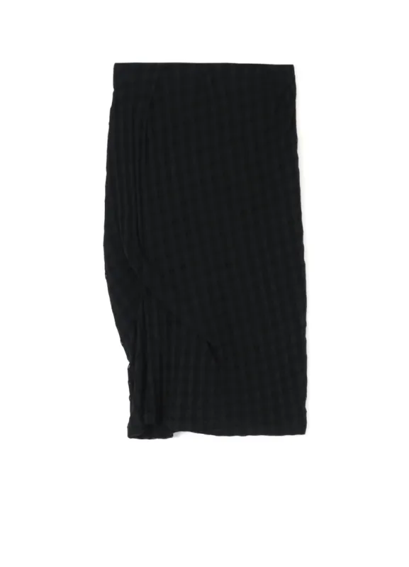 PLAID JERSEY PLEATED SKIRT sold by Yohji Yamamoto