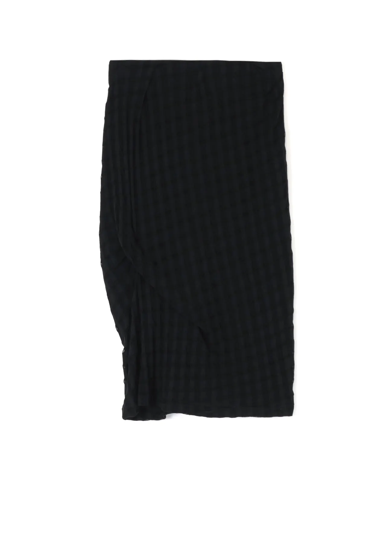 PLAID JERSEY PLEATED SKIRT sold by Yohji Yamamoto