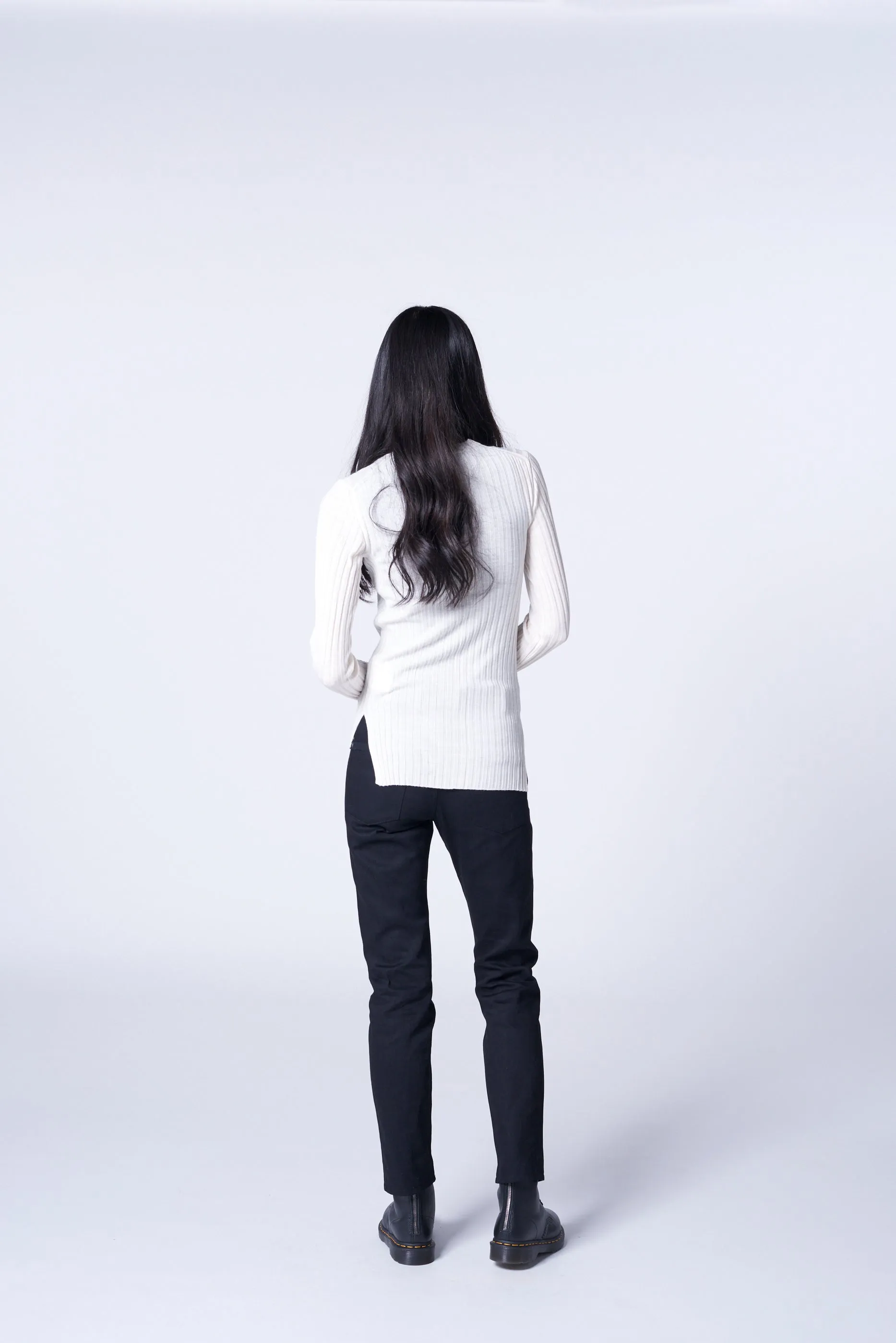 WOOL CREW NECK RIB KNIT sold by Yohji Yamamoto product image thumbnail 4